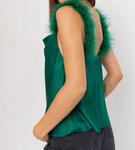 Майка с перьями в цвете Hunter Green LE LIS - фото 2