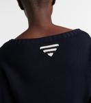 Хлопковый свитер Prada, синий - фото 6