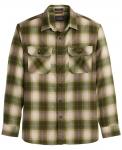 Мужская клетчатая фланелевая рубашка Burnside Pendleton, Tan, Olive Plaid - фото