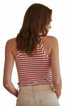 Полосатый топ в красном цвете By Together - фото 2