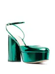 Туфли Dua 70 на платформе Gianvito Rossi, зеленый - фото 2