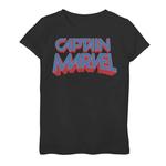 Футболка с логотипом Marvel Captain Marvel для девочек 7–16 лет Marvel - фото