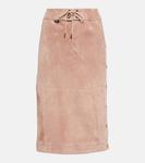 Юбка миди из кожи плунже TOM FORD, черный - фото