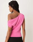 Розовый топ-топ с открытыми плечами ASOS DESIGN Cupro - фото 4