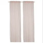 Гардины Ikea Bymott, 2 шт, 120x300, белый/бежевый в полоску - фото 2
