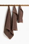 Полотенце H&M Striped For Guests, 30x50 см, коричневый - фото 3