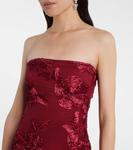 Платье из сетки с цветочной аппликацией Rotate, Sun Dried Tomato - фото 4