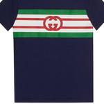 Детская футболка Gucci, синий - фото 3