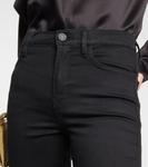 Укороченные расклешенные джинсы с высокой посадкой Frame, черный - фото 4