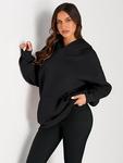 Худи Trendy Queen Oversized Fleece, черный - фото 2