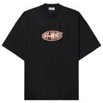 Футболка Off White Crystal Round Logo, черный - фото