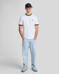 Футболка Lyle & Scott RINGER, White/Dark Navy/White - фото 2