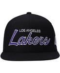 Мужская черная кепка Snapback Los Angeles Lakers Hardwood Classics Script 2.0 Mitchell & Ness - фото 3