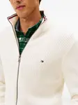 Кардиган на молнии в рубчик Tommy Hilfiger, белый - фото 5
