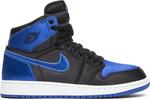 Кроссовки Air Jordan 1 Retro OG BG EP Satin Royal, черный - фото