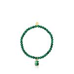 Браслет Tous Icon Color, малахит/позолоченное серебро - фото 3