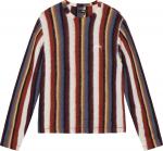 Толстовка Stussy Vertical Striped Knit Crew 'Rust', оранжевый - фото