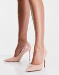 Бежевые лакированные туфли на высоком каблуке с острым носом ASOS DESIGN Penza - фото 5