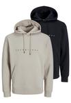 Худи Jack & Jones PRINTED 2 PACK , Schwarz Beige/Beige - фото 5