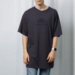 Футболка oversized washed interlocked bb t-shirt 'navy black' Balenciaga, синий - фото 2
