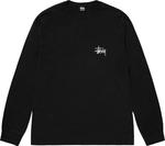 Лонгслив Stussy Basic Pigment Dyed Long-Sleeve Tee 'Black', черный - фото 2