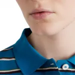 Поло с длинным рукавом в полоску PRADA, cyan - фото 7