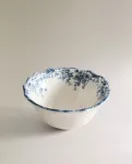 Чаша Zara Home Floral Earthenware Snack, синий - фото 3