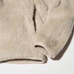 Пушистая флисовая куртка на молнии Uniqlo, 30 кремовый - фото 2