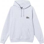 Худи Stussy Basic Logo Hoodie 'Ash Heather', серый - фото
