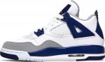 Кроссовки Air Jordan 4 GS Deep Royal Blue, белый - фото 3