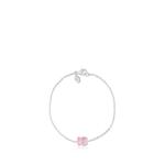 Браслет Tous Color With Quartz Bear Motif, серебро/розовый - фото