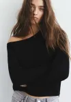 Асимметричный джемпер Pull&Bear, Black - фото 4