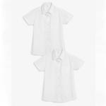 Комплект рубашек для девочки Next Short Sleeve Curved Collar, 2 штуки, белый - фото