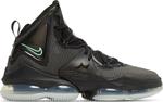 Кроссовки Nike LeBron 19 'Black Green Glow', черный - фото 2