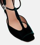 Бархатные сандалии Nomi 90 Malone Souliers, Emerald - фото 5