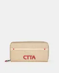 Кошелек на молнии Caminatta, бежевый - фото
