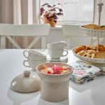 Банка с крышкой IKEA, 13 см, кремовый - фото 4