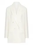 Двубортный пиджак MAX MARA, белый - фото