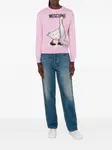 Свитер с круглым вырезом Moschino, розовый - фото 2