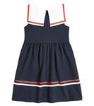 Хлопковое платье в полоску с бантом Patachou, синий - фото 3