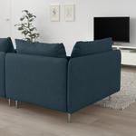 3-местный диван SÖDERHAMN IKEA, цвет with open end/hillared dark blue - фото 2