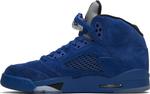 Кроссовки Air Jordan 5 Retro GS Blue Suede, синий - фото 3
