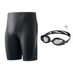 ЛиНинг Плавательные шорты Мужские Черные, Черные плавательные шорты (включая плавательную шапочку) - фото 5