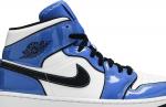 Кроссовки Air Jordan 1 Mid SE Signal Blue, синий - фото 2