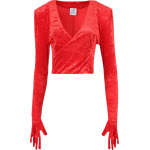 Топ Vetements Velvet Dynasty Top With Gloves 'Red', красный - фото