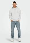 Худи Only & Sons ONSDAVID, Light Grey Melange/Grey - фото 2