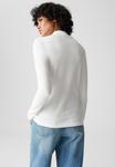 Топ OPUS SLIM FIT RIB, Milk/White - фото 3