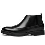 Челси ботинки Crew мужские черные FAPAI, черные (без подкладки) - фото 2