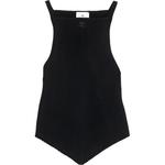 Облегающий ребристый топ COURREGES, черный - фото