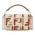 FENDI Сумка через плечо из холста сумка-багет - фото 3